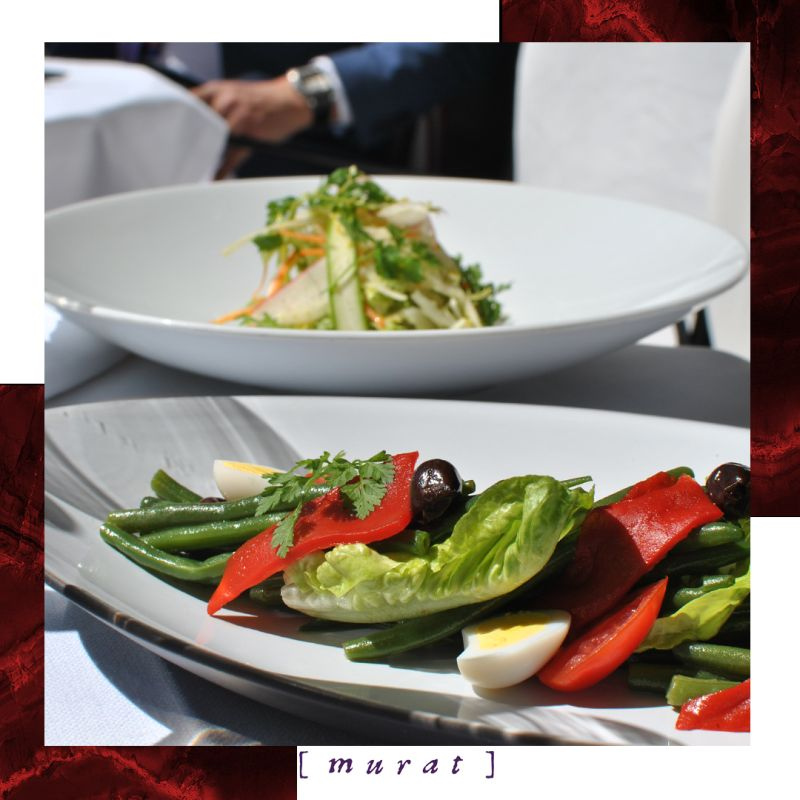 Salade de haricots verts frais façon nicoise, sucrine et œufs de caille du Murat (75016)