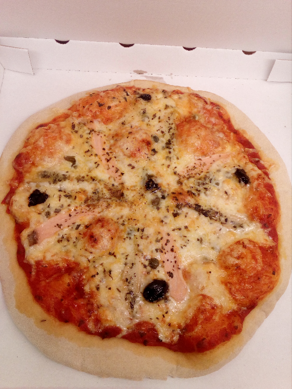 Pizza saumon et anchois