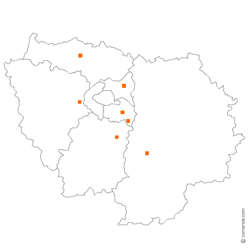 carte de la region Île-De-France