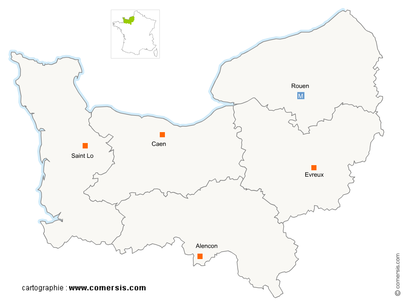 carte de la region